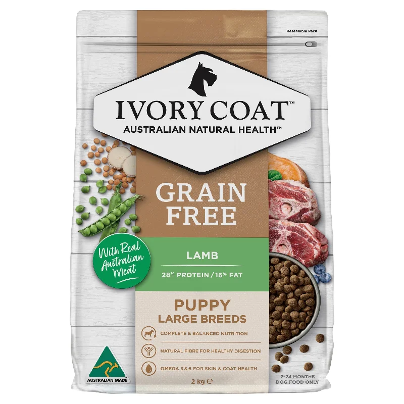 - High protein dog foodIvory Coat Grain Free Lamb Large Breed Puppy Dry Food 2kg