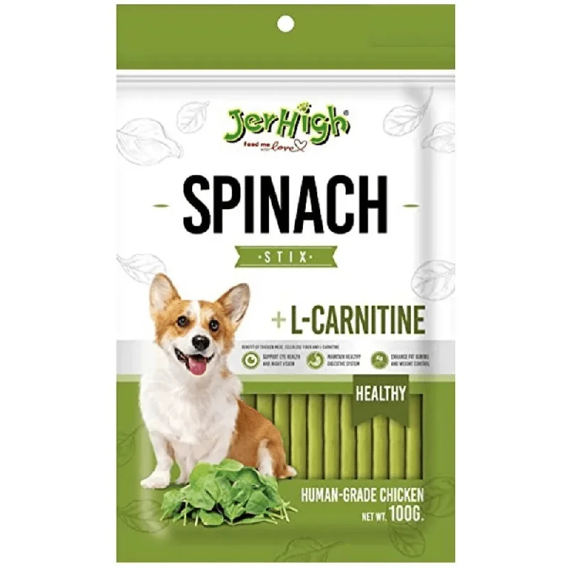  -Fish-containing dog foodJerHigh Spinach Stix Dog Treats