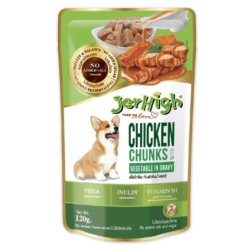 - Gastrointestinal conditioning dog foodJerHigh Vegetable and Chicken in Gravy Dog Wet Food