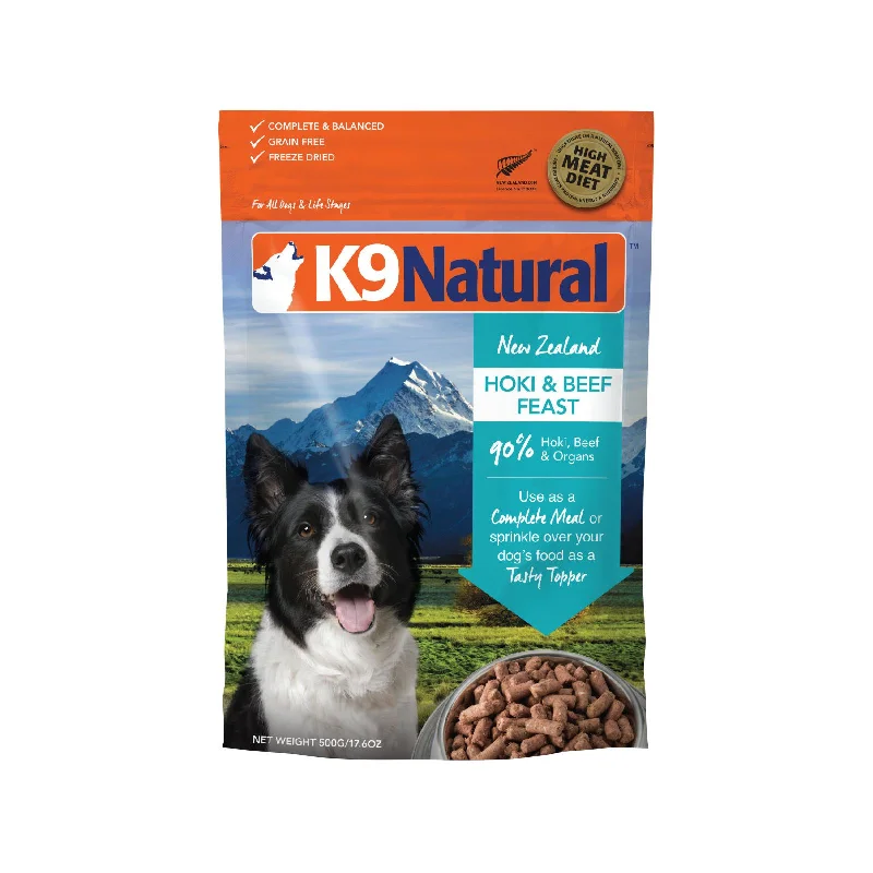  -Cost-effective dog foodK9 Natural Hoki and Beef Feast Freeze Dried Dog Food 500g