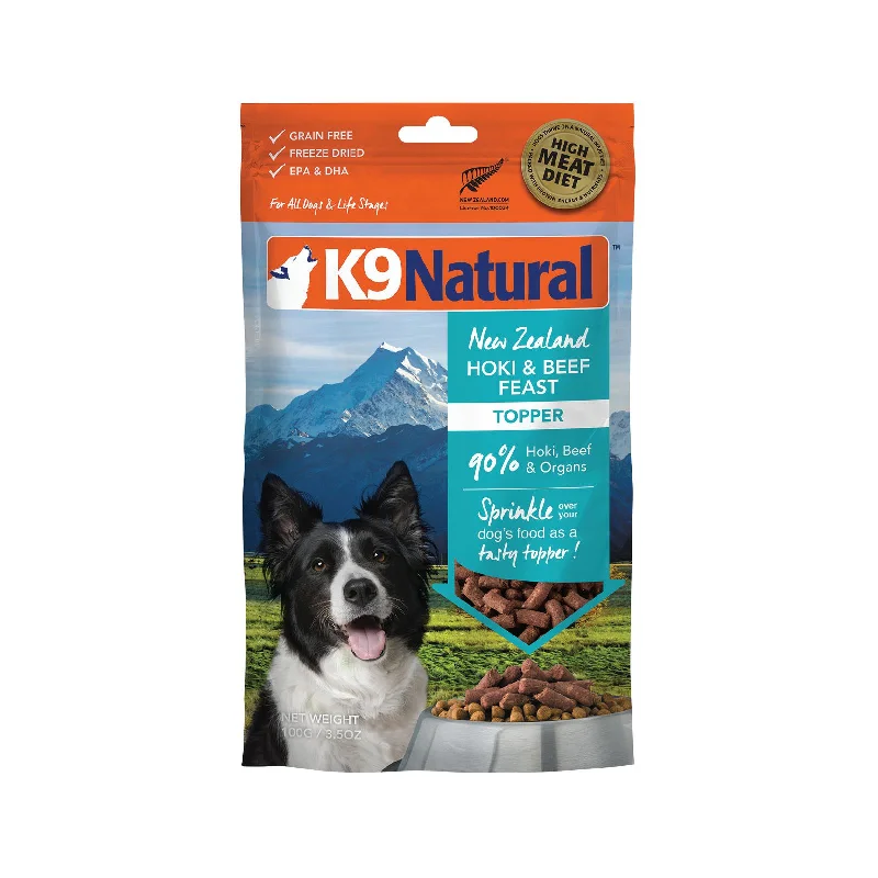 - Food for picky dogsK9 Natural Hoki and Beef Feast Freeze Dried Dog Food Topper 100g