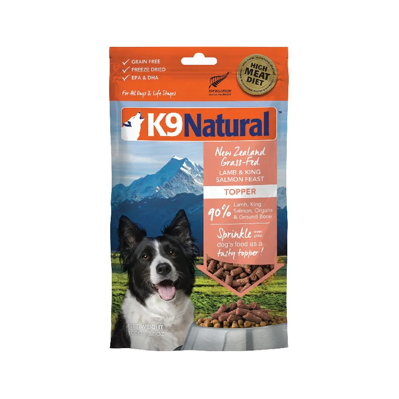  -Cost-effective dog foodK9 Natural Lamb and King Salmon Feast Freeze Dried Dog Food Topper 100g