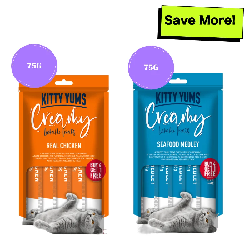    - Hill's Science Diet cat food price  Kitty Yums Real Chicken and Seafood Medley Creamy Cat Treats Combo