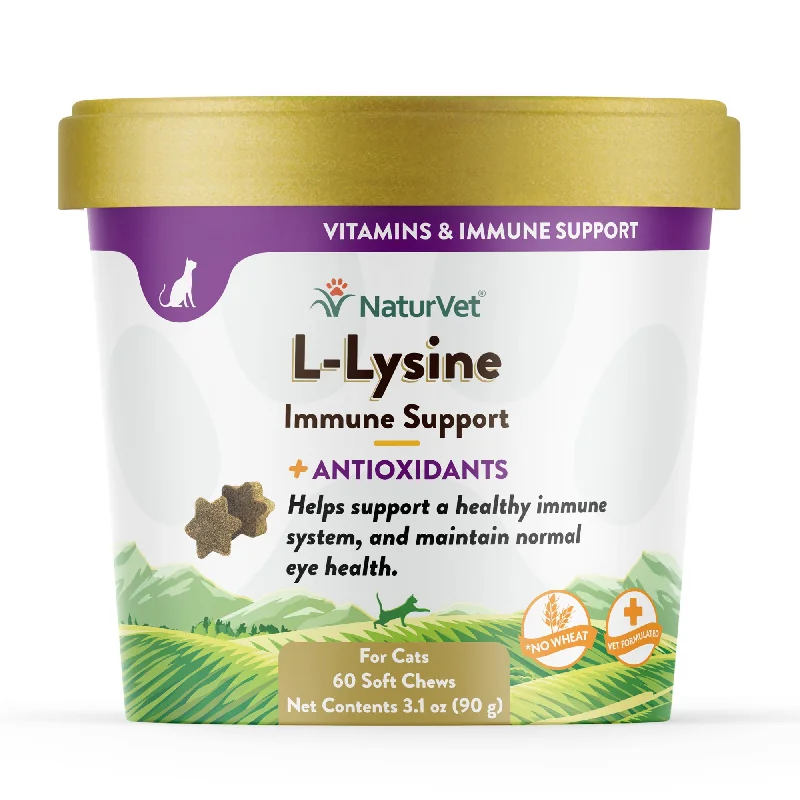    - Cat food for digestive health  NaturVet L-Lysine Immune Support for Cats 60-ct