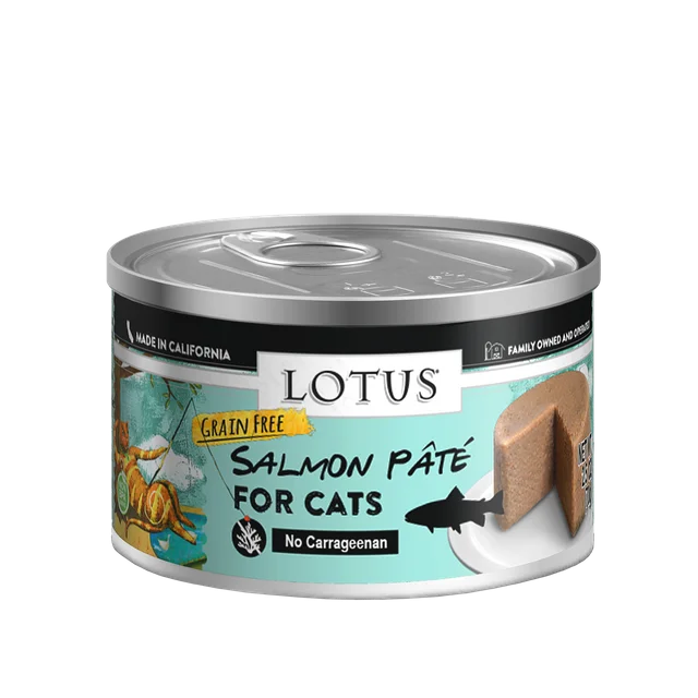    - Indoor cat food  Lotus Grain Free Salmon Pate Canned Cat Food