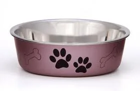  -Chicken-flavored dog foodLoving Pets Grape Bella Bowl