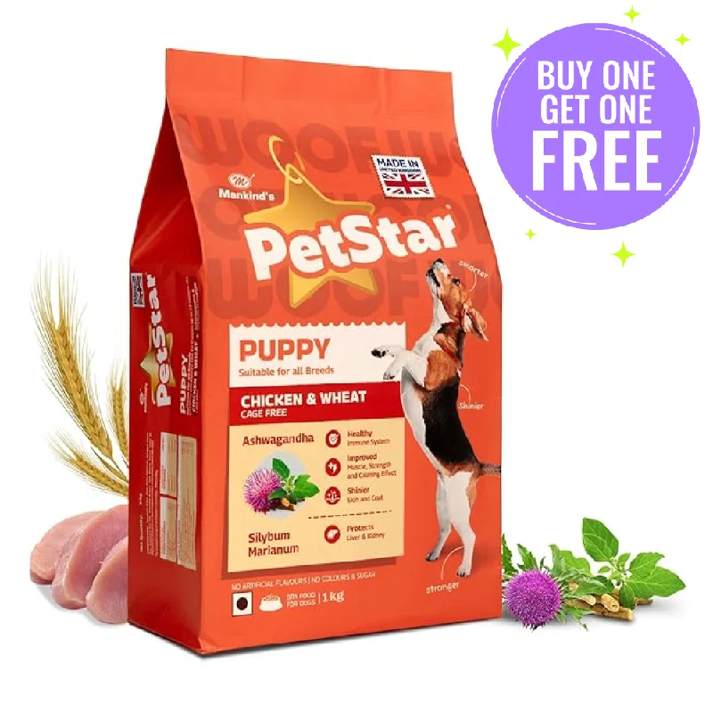 Dog FoodMankind Petstar Chicken and Wheat Puppy Dry Food