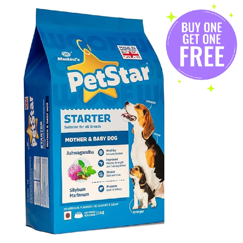  -High-fiber dog foodMankind Petstar Starter Mother & Baby Dog Dry Food