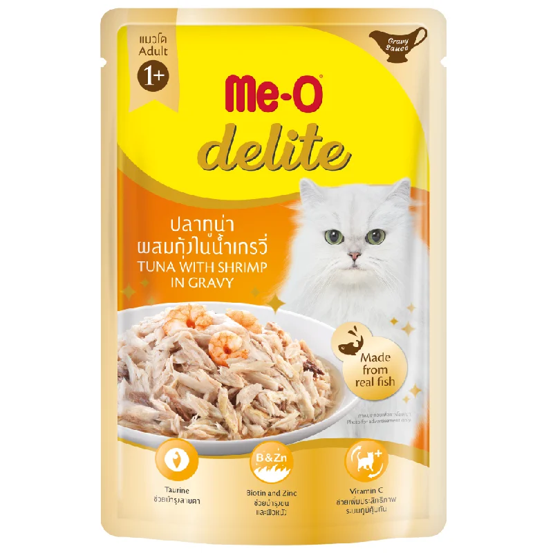  . **Health and Nutrition**  Me O Delite Tuna & Shrimp in Gravy Cat Wet Food