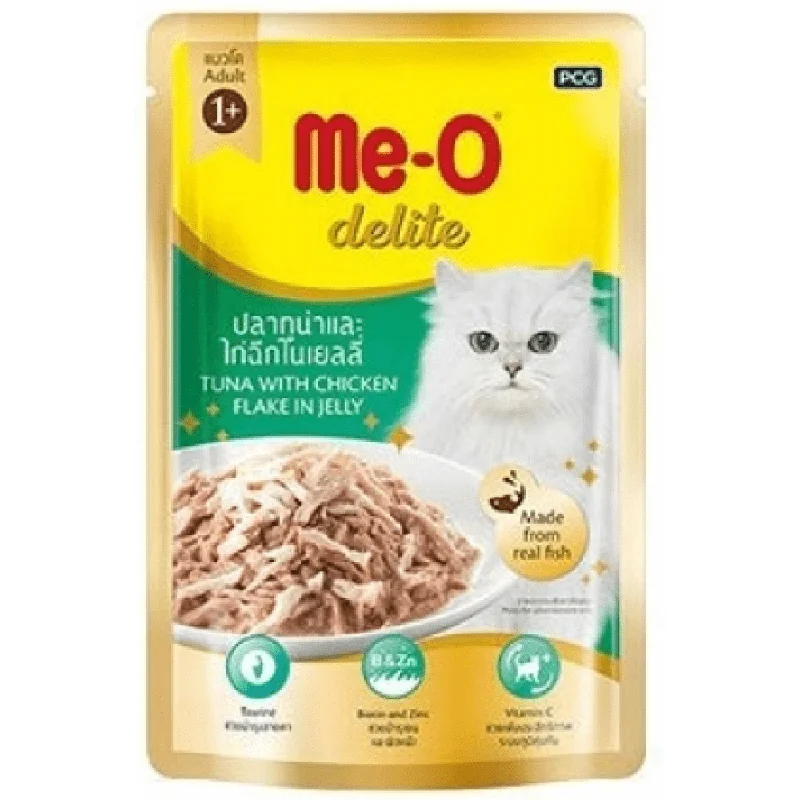    - Cat food for pregnant and nursing cats  Me O Delite Tuna with Chicken Flake in Jelly Cat Wet Food