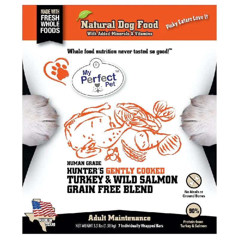  -Cost-effective dog foodMy Perfect Pet Hunter's Gently Cooked Grain Free Turkey & Salmon Blend Frozen Dog Food Bars