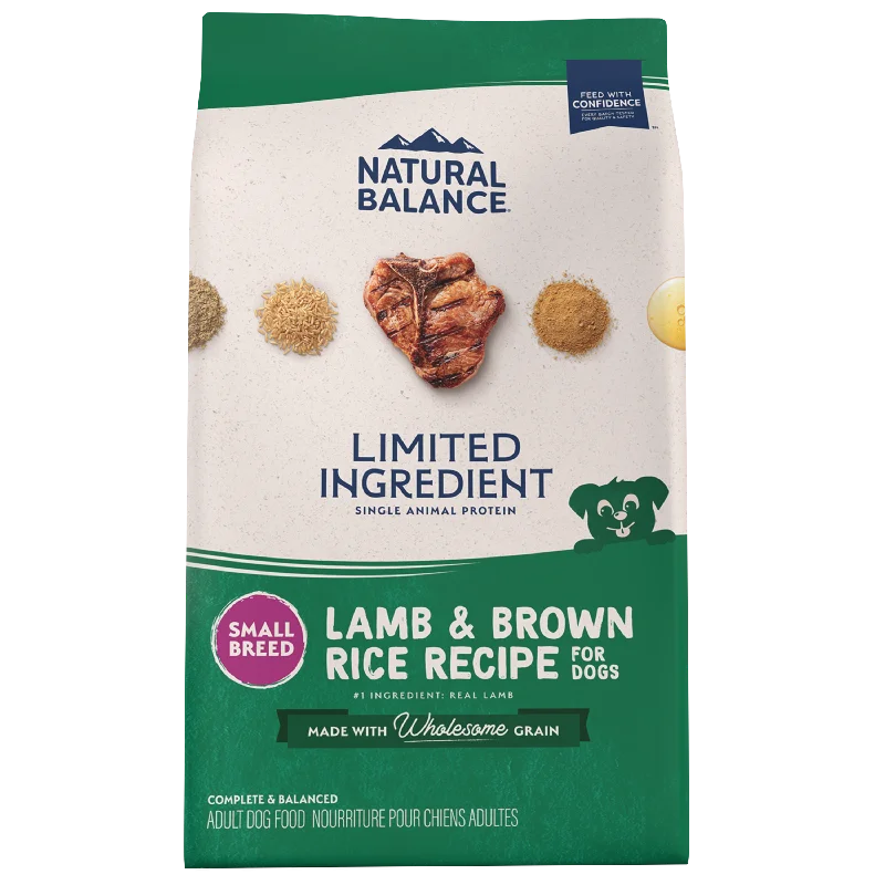 - Weight loss dog foodNatural Balance® Limited Ingredient Lamb & Brown Rice Small Breed Recipe Dry Dog Food