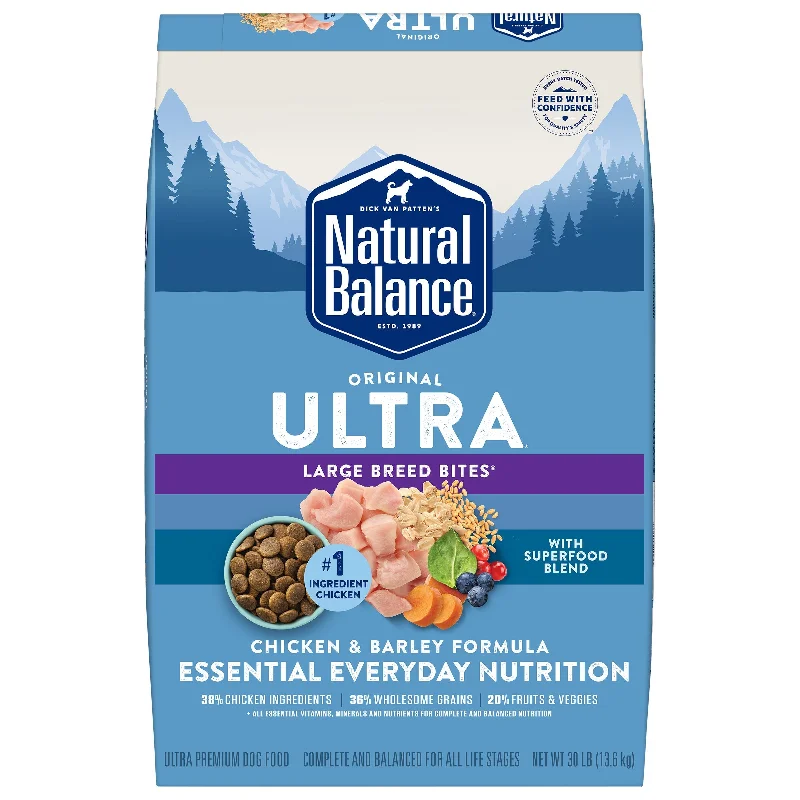    - How is Bricky cat food?  Natural Balance® Original Ultra® All Life Stage Chicken & Barley Bites Large Breed Recipe Dry Dog Food