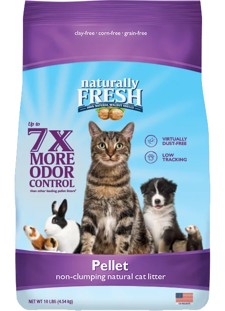    - Fish-based cat food  Naturally Fresh Non-Clumping Natural Pellet Litter, 10lb