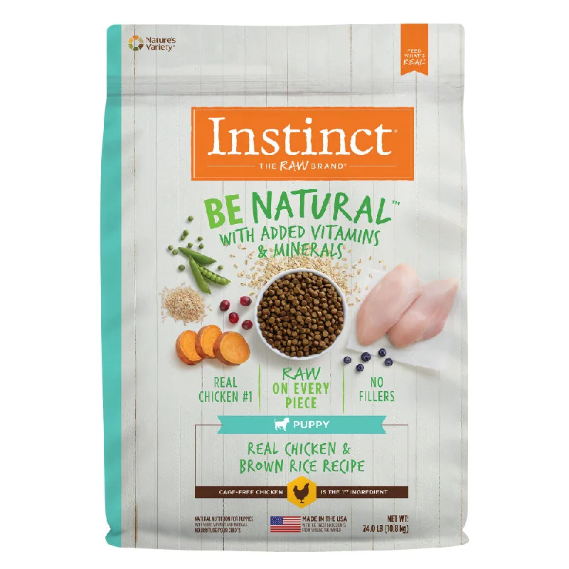 - Food for sterilized dogsInstinct Be Natural Puppy Chicken & Brown Rice Recipe Dry Dog Food