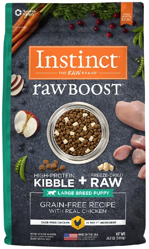 - How is Birgi dog foodInstinct Raw Boost Grain Free Large Breed Puppy Chicken Meal Formula Dry Dog Food