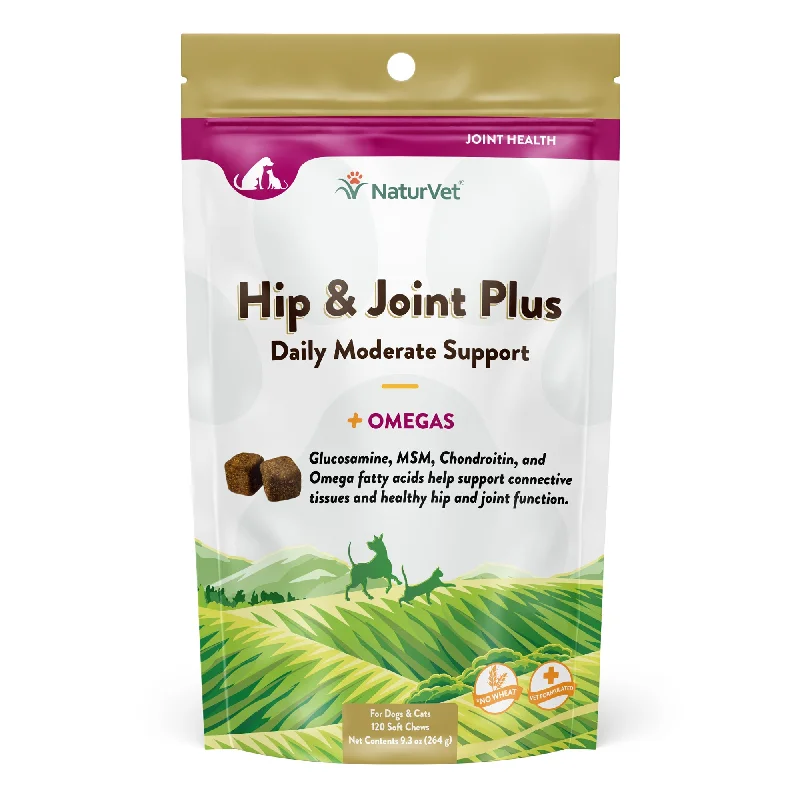 - Food for large dogsNaturVet Hip and Joint Plus Soft Chews for Dogs and Cats, 120 ct