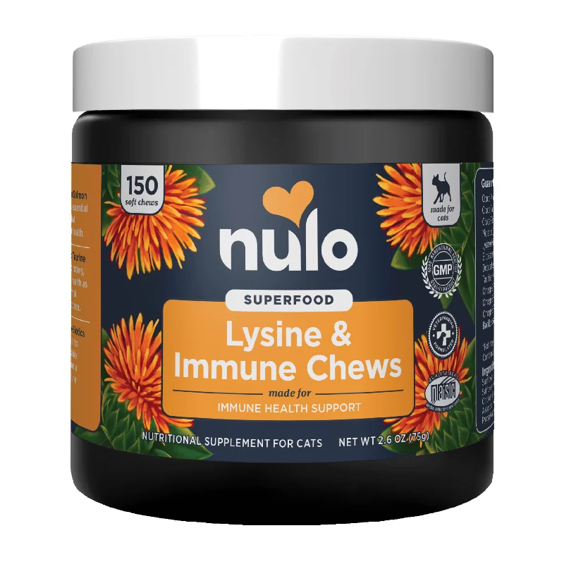  . **Special Needs**  Nulo Superfood Lysine & Immune Soft Chew Supplements For Cats