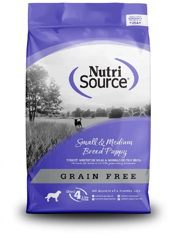 Dog FoodNutriSource Grain Free Small & Medium Breed Puppy Recipe Dry Dog Food