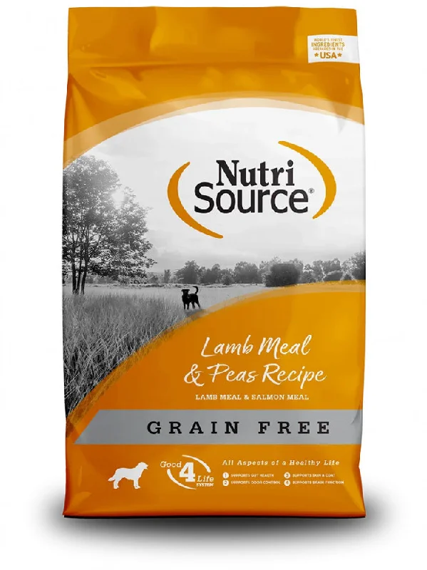 - High protein dog foodNutriSource Lamb Meal & Peas Formula Grain Free Dry Dog Food