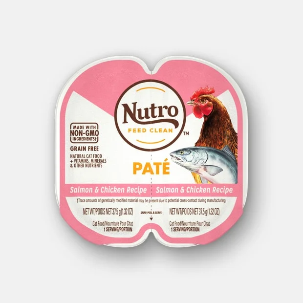    - Cat food for dental health  Nutro Perfect Portions Adult Grain Free Salmon & Chicken Pate Wet Cat Food Trays