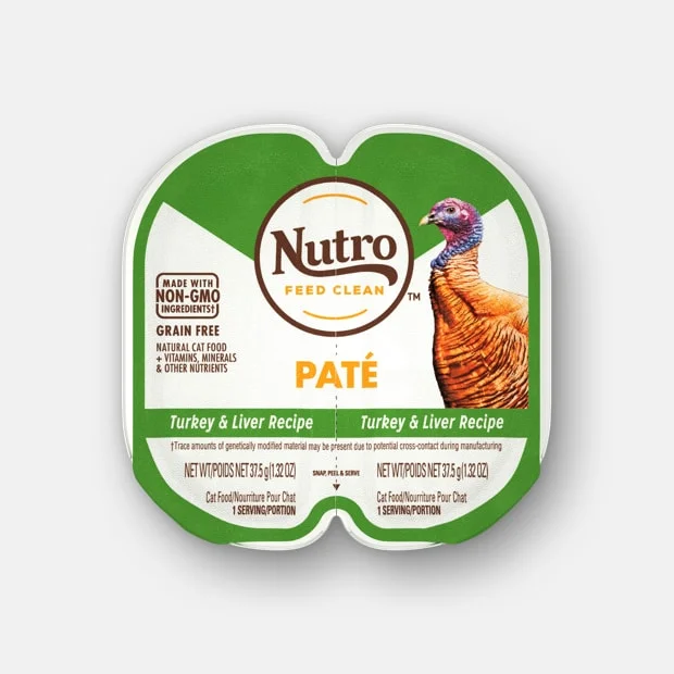    - Cat food for immune system support  Nutro Perfect Portions Adult Grain Free Turkey & Liver Pate Wet Cat Food Trays