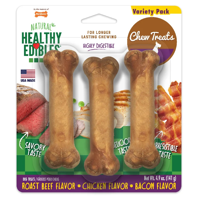 - Natural ingredient dog foodNylabone Healthy Edibles All-Natural Long Lasting Chew Treats Variety Pack 3 Count Small/Regular