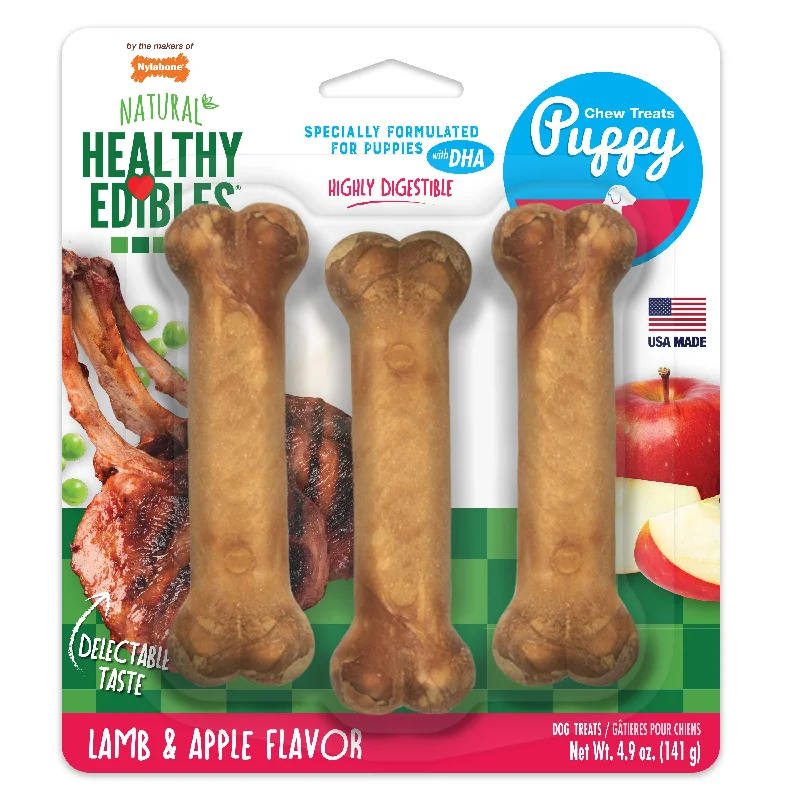 - How is Birgi dog foodNylabone Healthy Edibles Puppy Natural Long Lasting Dog Chew Treats Lamb & Apple Small/Regular (3 Count)