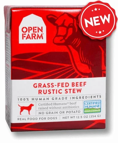 - Dog food helps the digestive systemOPEN FARM GRAIN FREE GRASS FED BEEF RECIPE RUSTIC STEW WET DOG FOOD