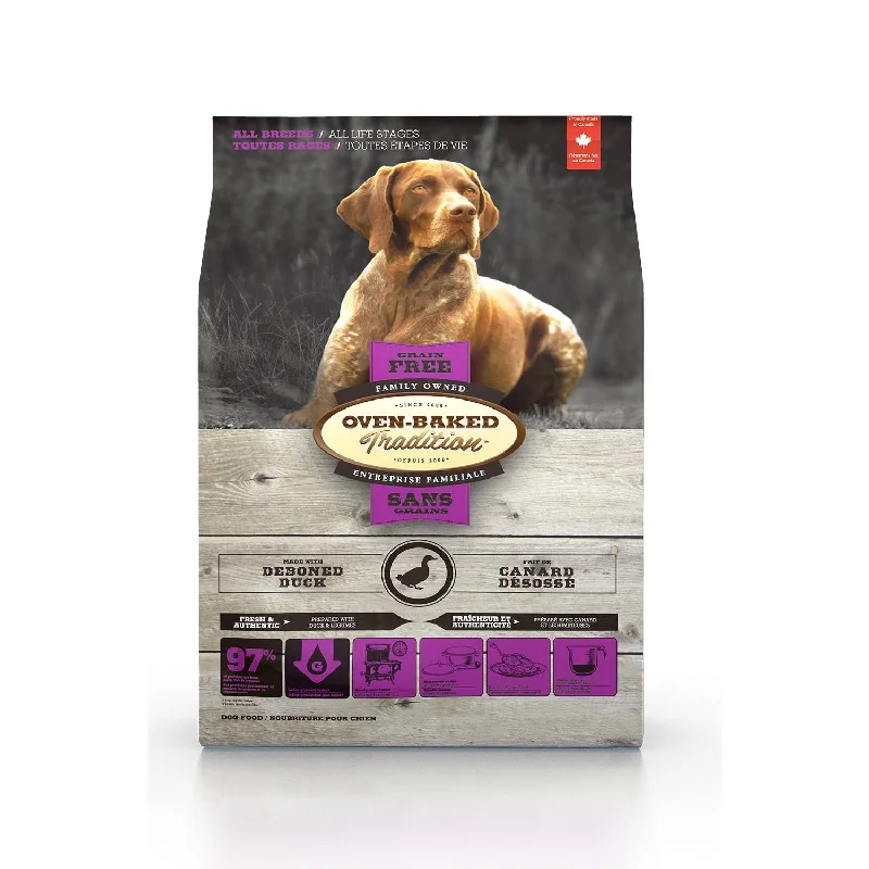  -Chicken-flavored dog foodOven Baked Tradition Dog Food - Grain Free - Duck