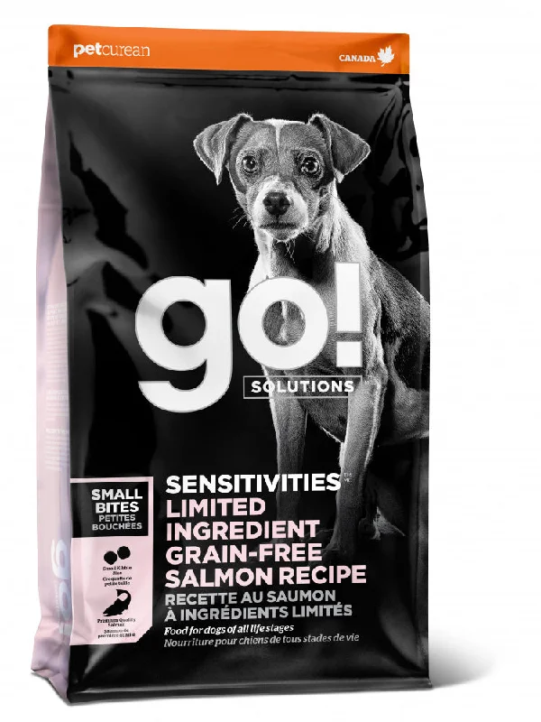 - Special food for senior dogsPetcurean Go! Sensitivities Small Bites Limited Ingredient Grain Free Salmon Recipe Dry Dog Food