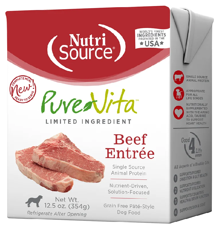 - Special food for puppiesPureVita Grain Free Beef Entrée Tetra Pak Wet Dog Food