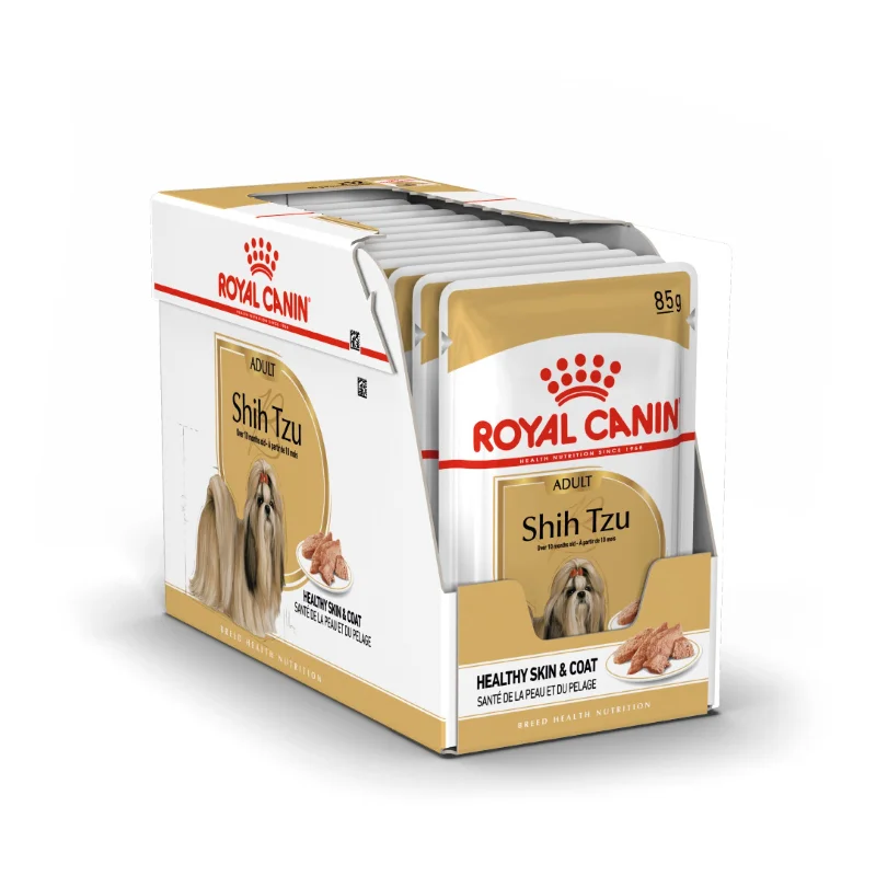 - Dog food helps the digestive systemRoyal Canin Dog Shih Tzu Adult Wet Loaf Dog Food Pouches 85g x 12