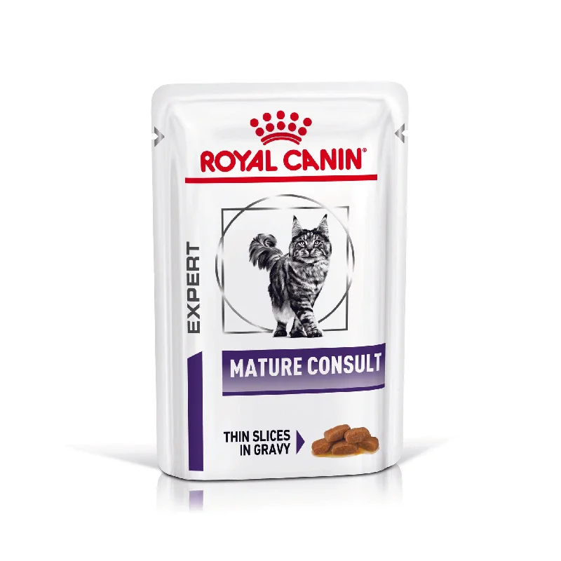    - Cat food for spayed/neutered cats  Royal Canin Veterinary Diet Mature Consult Wet Cat Food 85g x 12