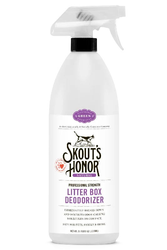    - Weight management cat food  Skout's Honor Litter Box Deodorizer Spray