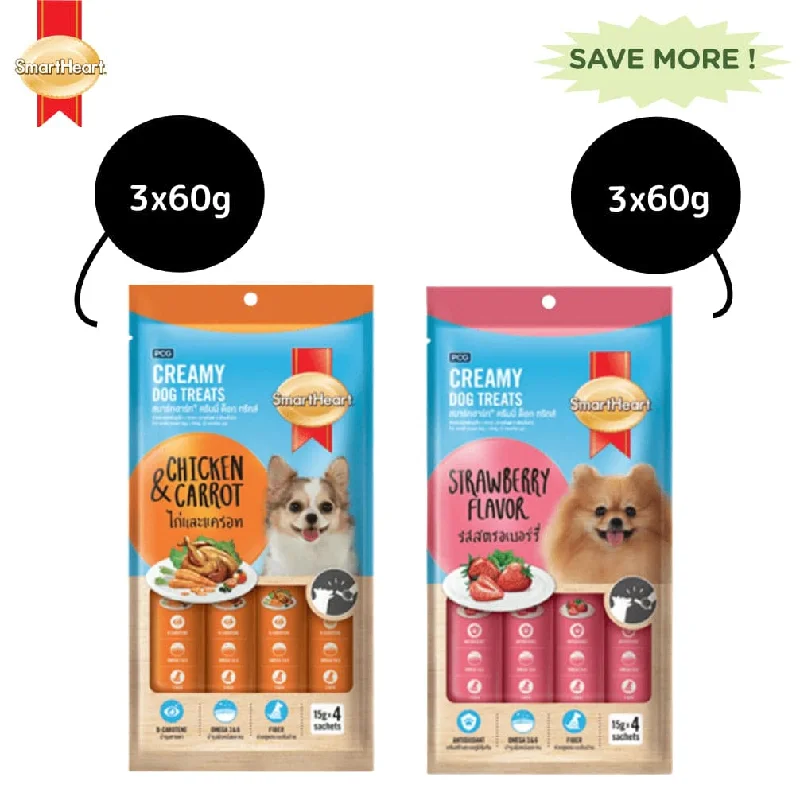 - The effect of dog food on hairSmartHeart Chicken & Strawberry and Chicken & Carrot Creamy Treat for Dogs Combo