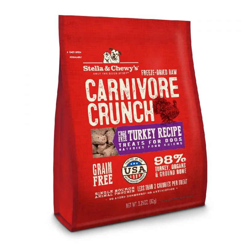  -Cost-effective dog foodStella & Chewy's Carnivore Crunch Grain Free Turkey Recipe Freeze Dried Raw Dog Treats