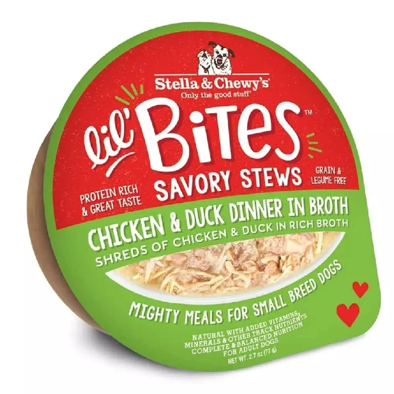 - Food for large dogsStella & Chewy's Dog Lil Bites Savory Stews Wet Food Chicken & Duck Dinner in Broth