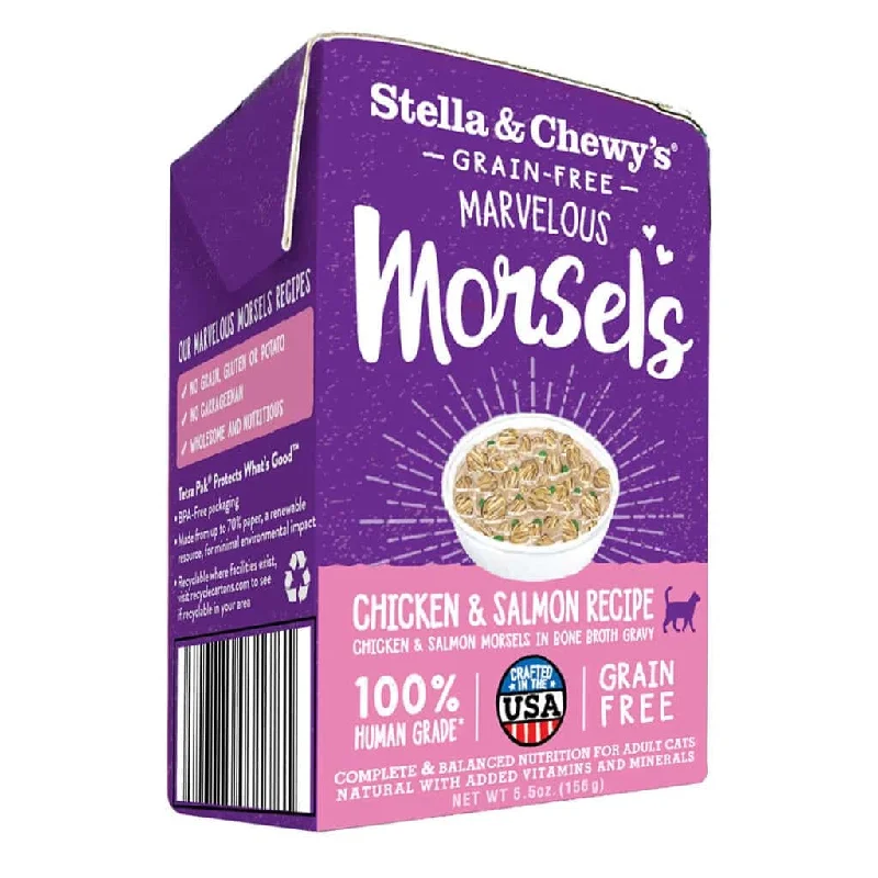    - Cat food for dental health  Stella & Chewy's Grain Free Marvelous Morsel Chicken & Salmon Carton Wet Cat Food