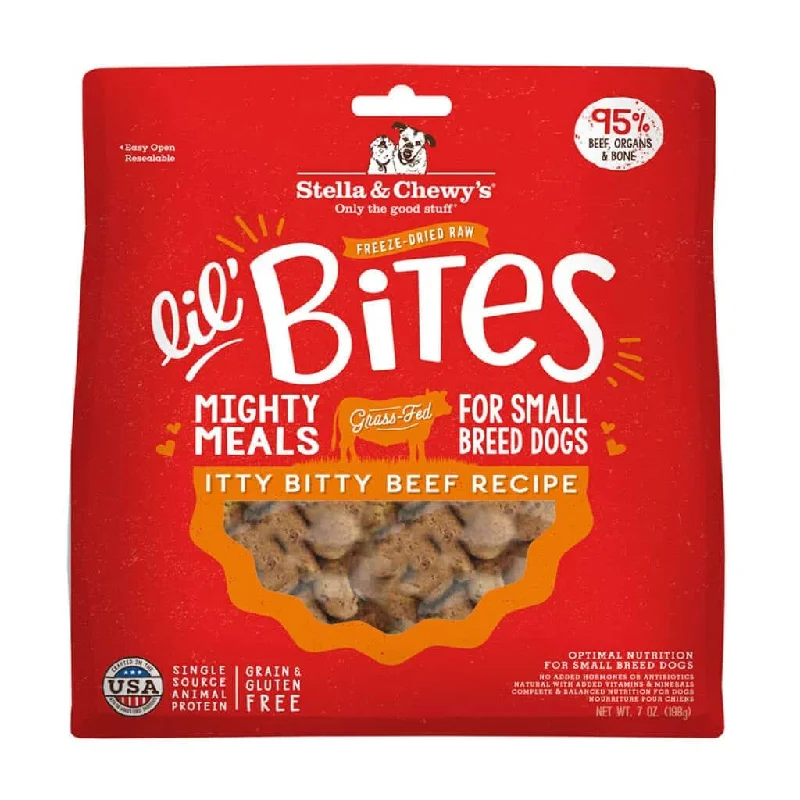 - Dog food recommendations for multi-dog householdsStella & Chewy's Lil'Bites Mighty Meals Beef Recipe for Small Breed Dogs