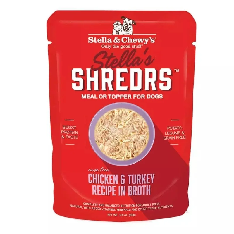 - Dog food online shopping recommendationStella & Chewy's Shredrs Pouch Dog Food Chicken & Turkey Dinner in Broth