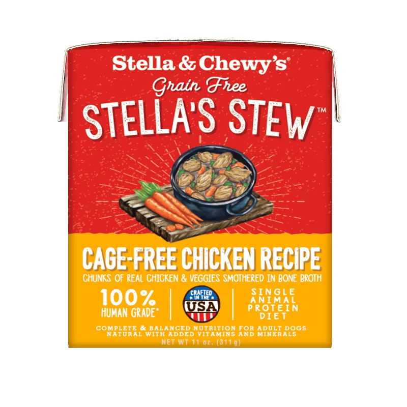  -Chicken-flavored dog foodStella & Chewy's Stew Dog Wet Food Cage-Free Chicken