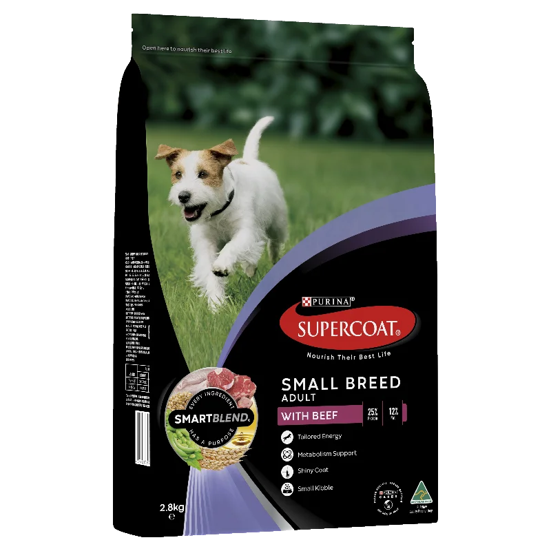 Dog FoodSupercoat Beef Small Breed Adult Dry Dog Food 2.8kg