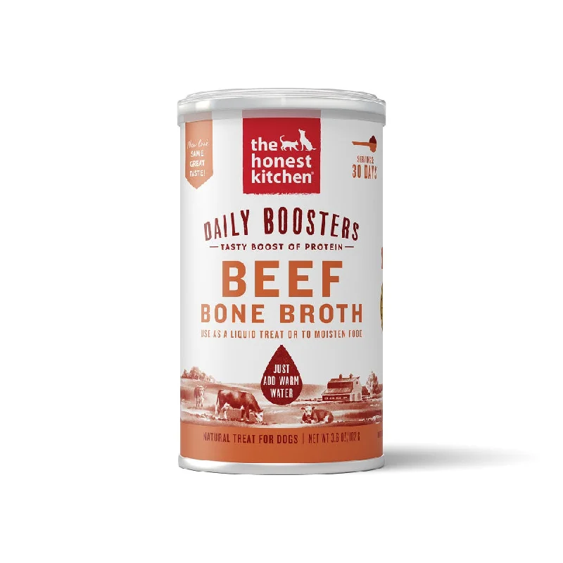 - Special food for senior dogsThe Honest Kitchen Daily Boosters Beef Bone Broth with Tumeric for Cats & Dogs