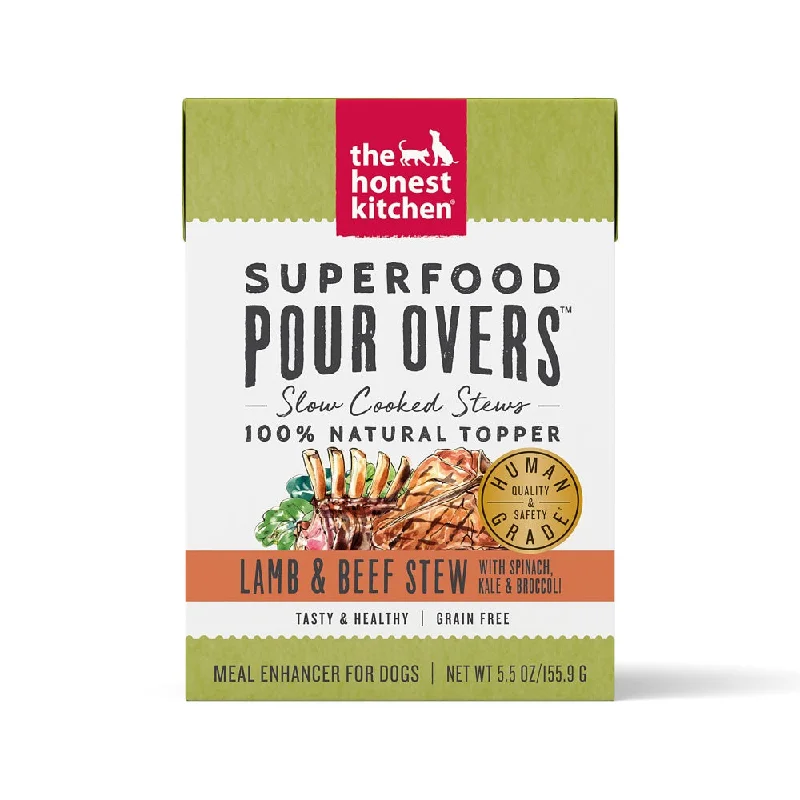 - Food for large dogsThe Honest Kitchen Pour Overs Grain Free Lamb & Beef Stew with Spinach, Kale, & Broccoli Food Topper for Dogs