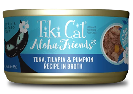    - Where to buy imported cat food  Tiki Cat Aloha Friends Tuna with Tilapia and Pumpkin Canned Cat Food