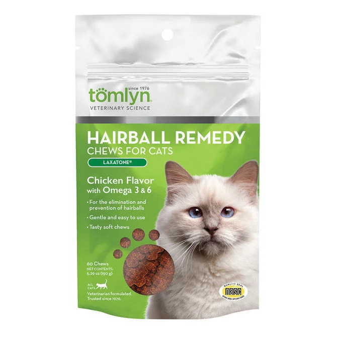    - Cat food for immune system support  Tomlyn Hairball Remedy Cat Chews