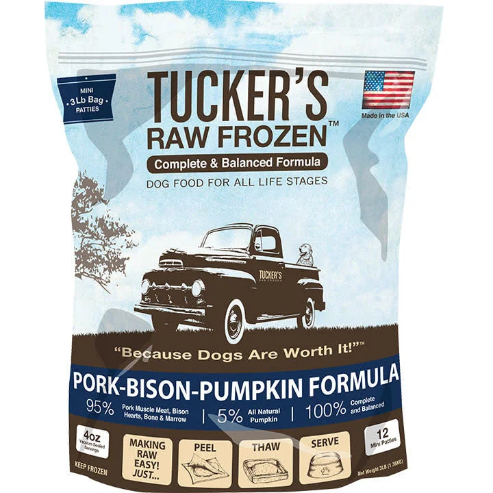 - Special food for senior dogsTucker's Complete Balance Dog Frozen Raw Food Pork, Bison & Pumpkin