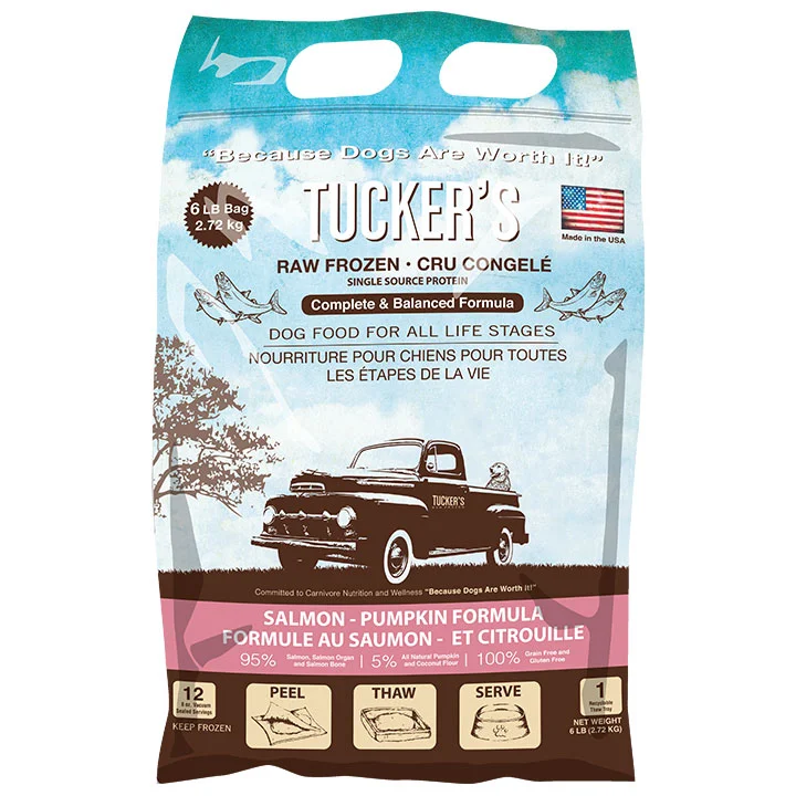  -Fish-containing dog foodTucker's Complete Balance Dog Frozen Raw Food Salmon & Pumpkin