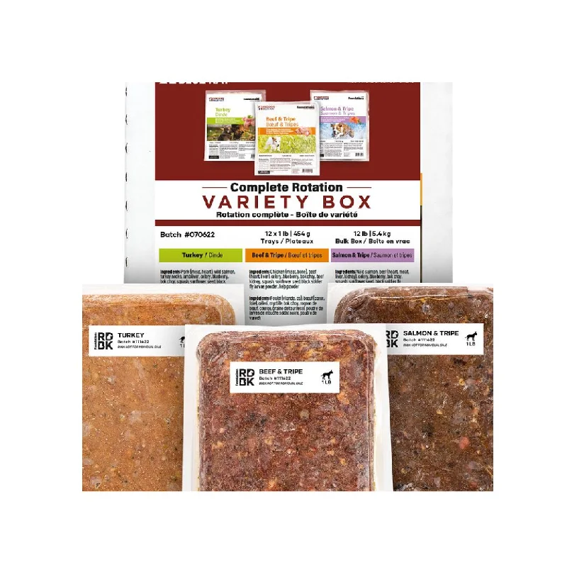 - Special food for puppiesVariety Pack - Foundations Raw 12 lb